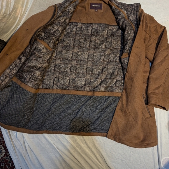 Johnston and Murphy XXL brown wool coat - Picture 8 of 14